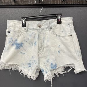 Distressed Kan Can Denim Shorts